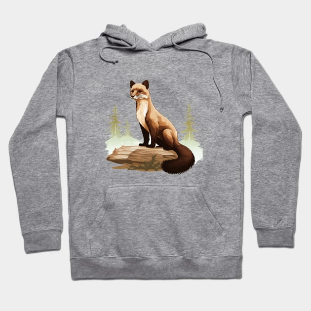 Pine Marten Hoodie by zooleisurelife